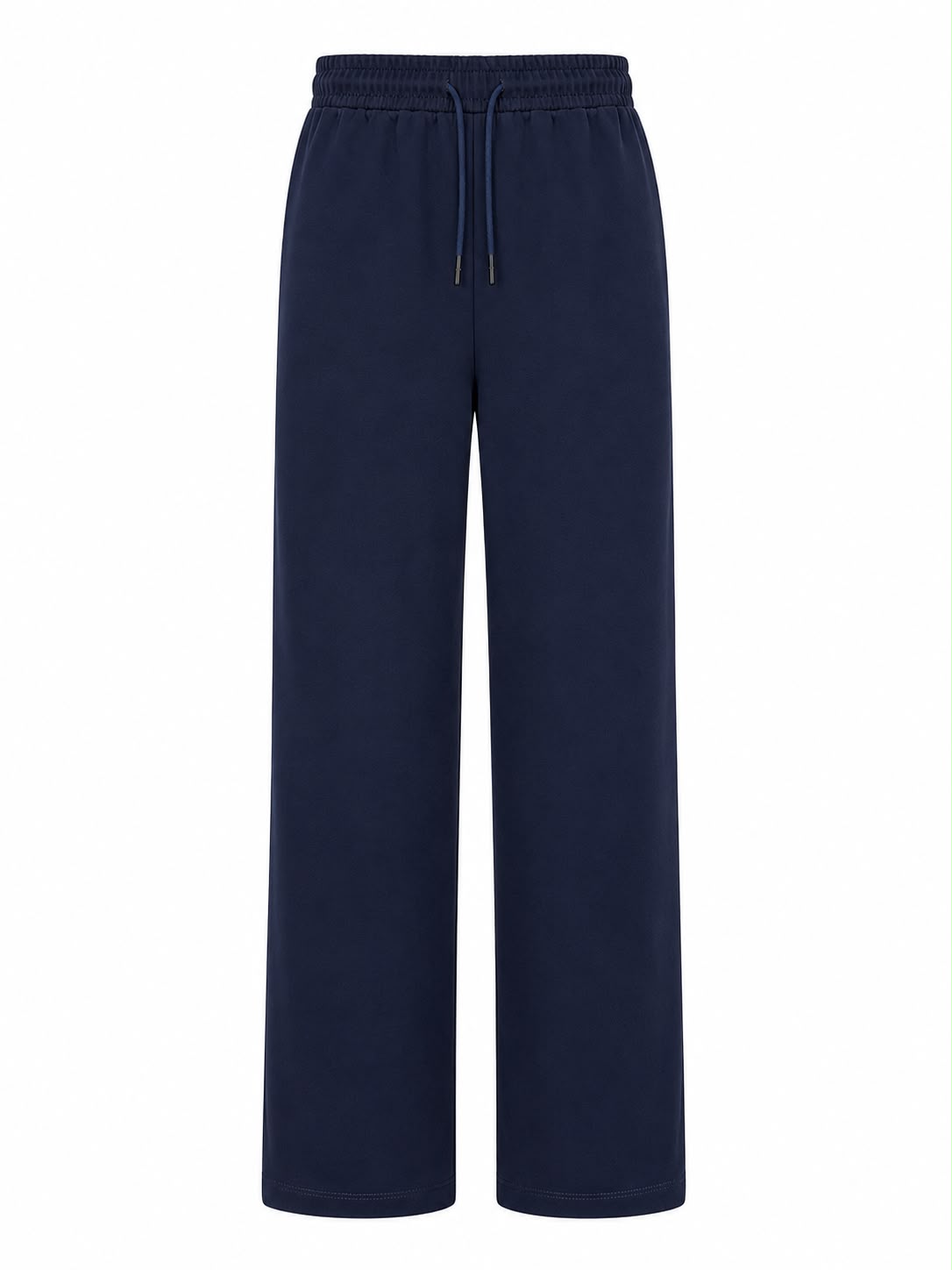 plain straight pants with zipper pockets