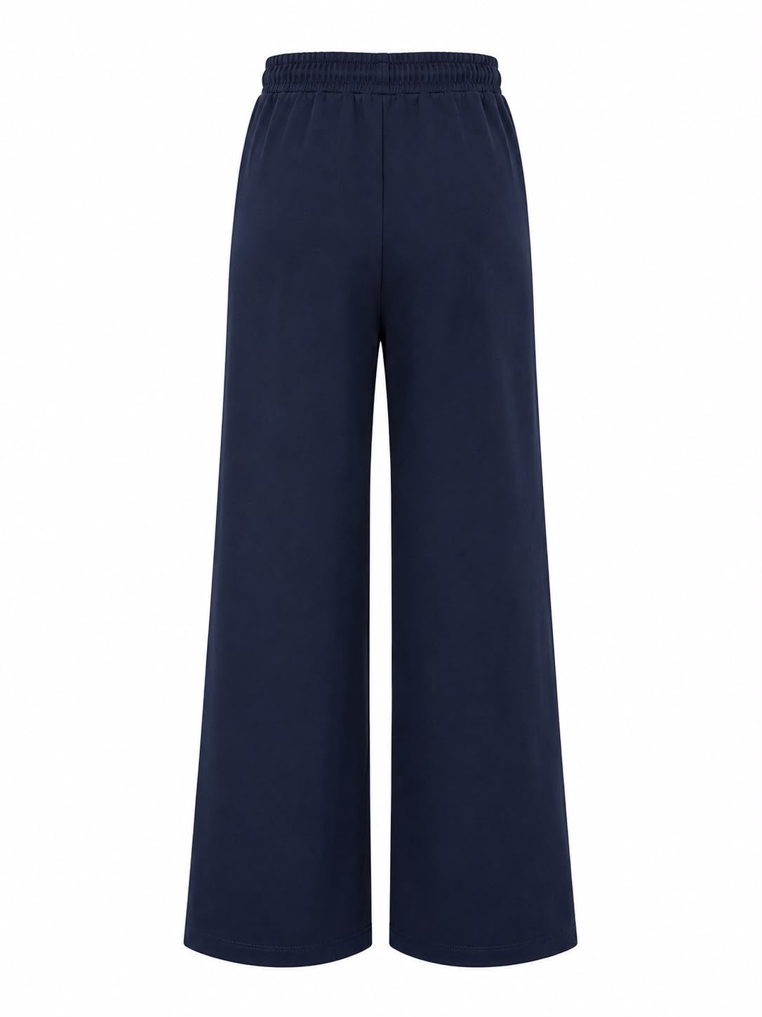 plain straight pants with zipper pockets
