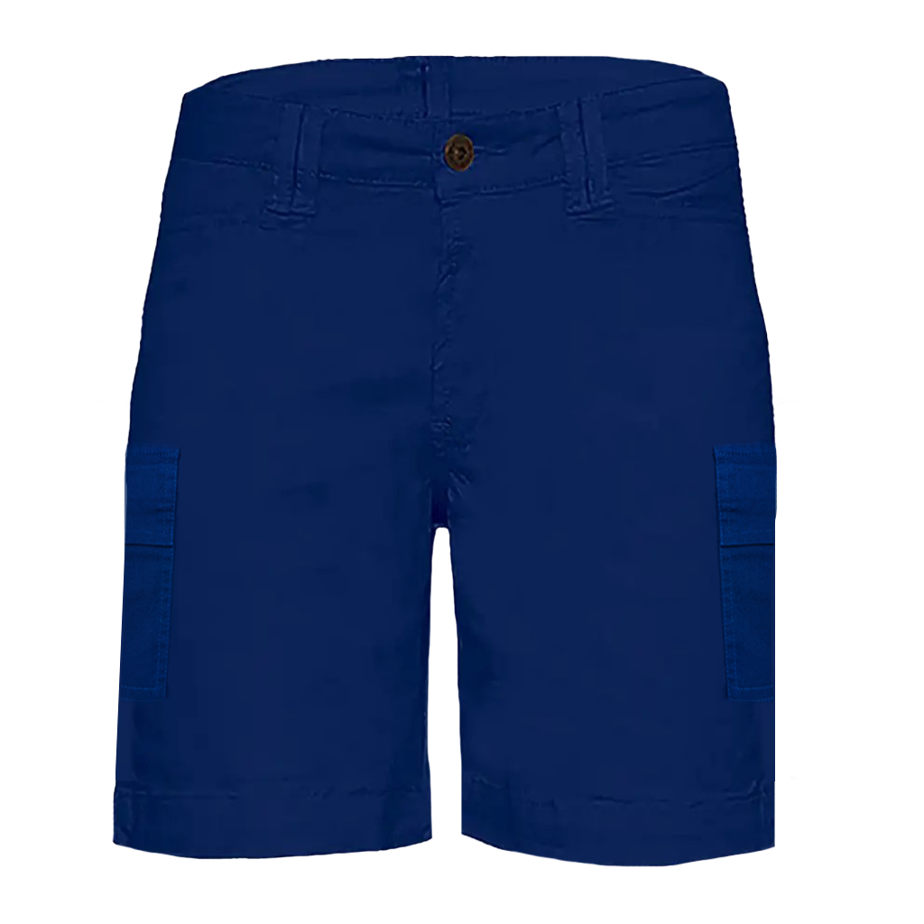 gabardine cargo shorts with an elastic waist for extra comfort